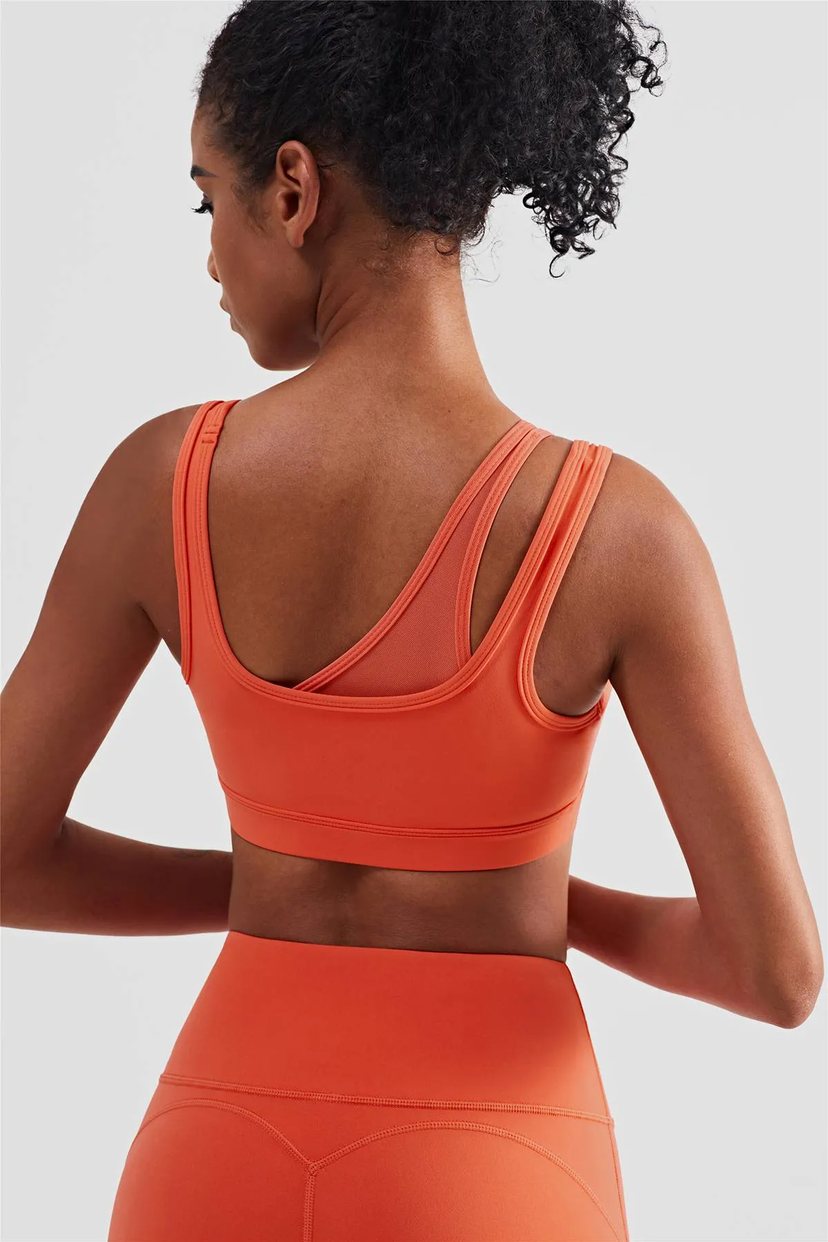 Mesh Insert Sports Bra Light Support