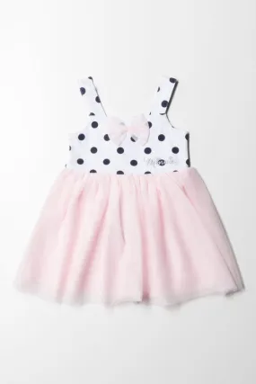 Minnie Mouse Dress With Headband Pink