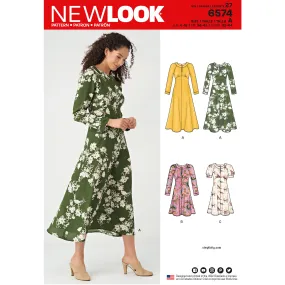 Newlook Pattern 6574 Misses' Dresses