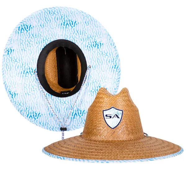 Palms Under Brim Straw Hat | Coral Reef