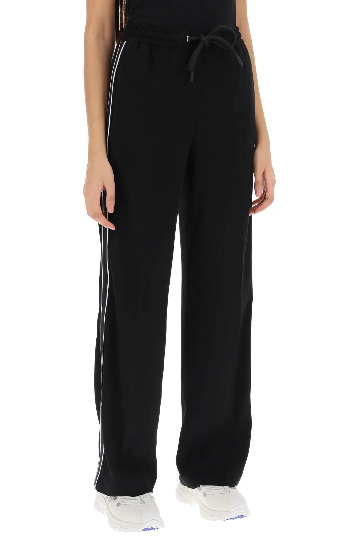 Pantalon Moncler Joggers With Two-Tone Bands - Noir - Femme