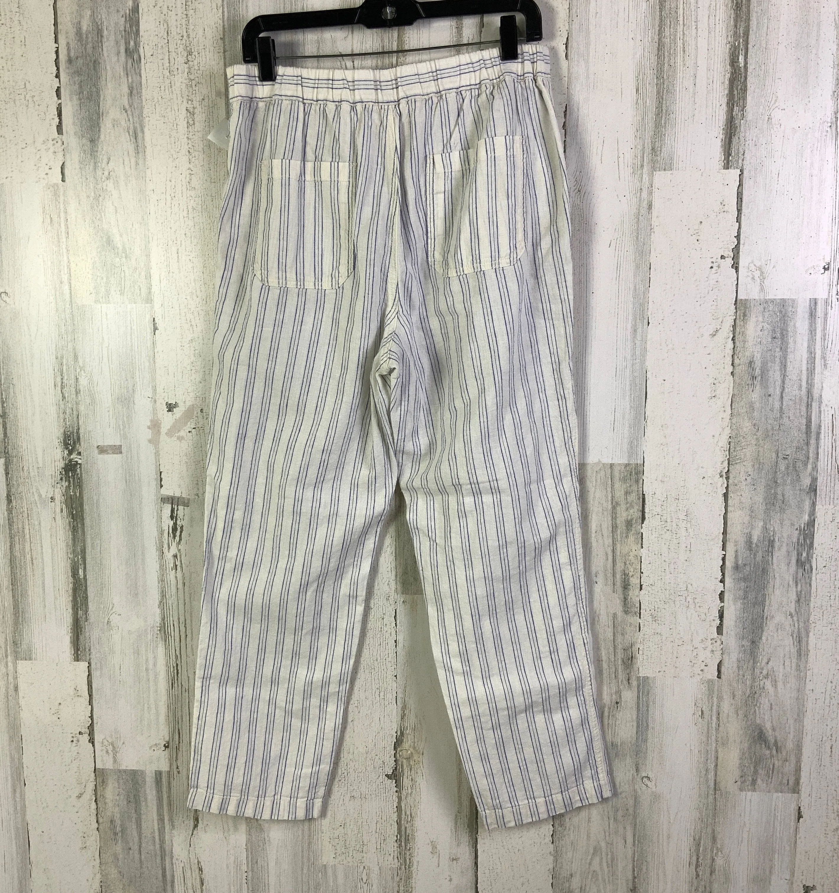 Pants Linen By Anthropologie In Blue & White, Size: 8