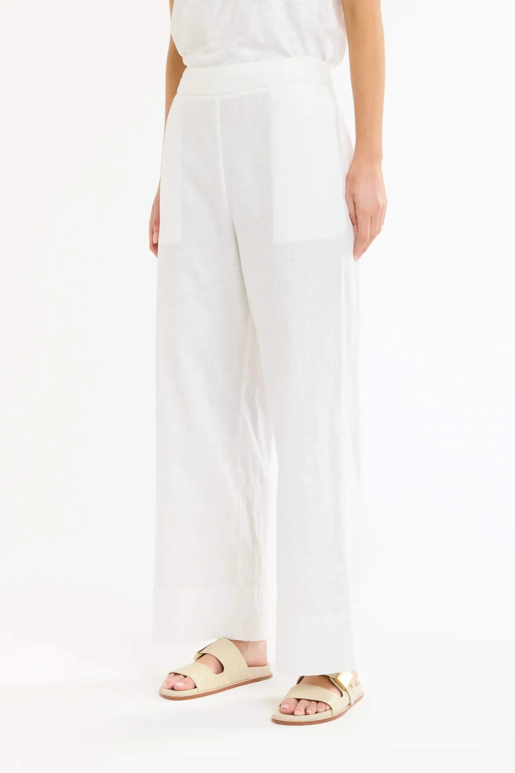 Paradise Linen Pant | White