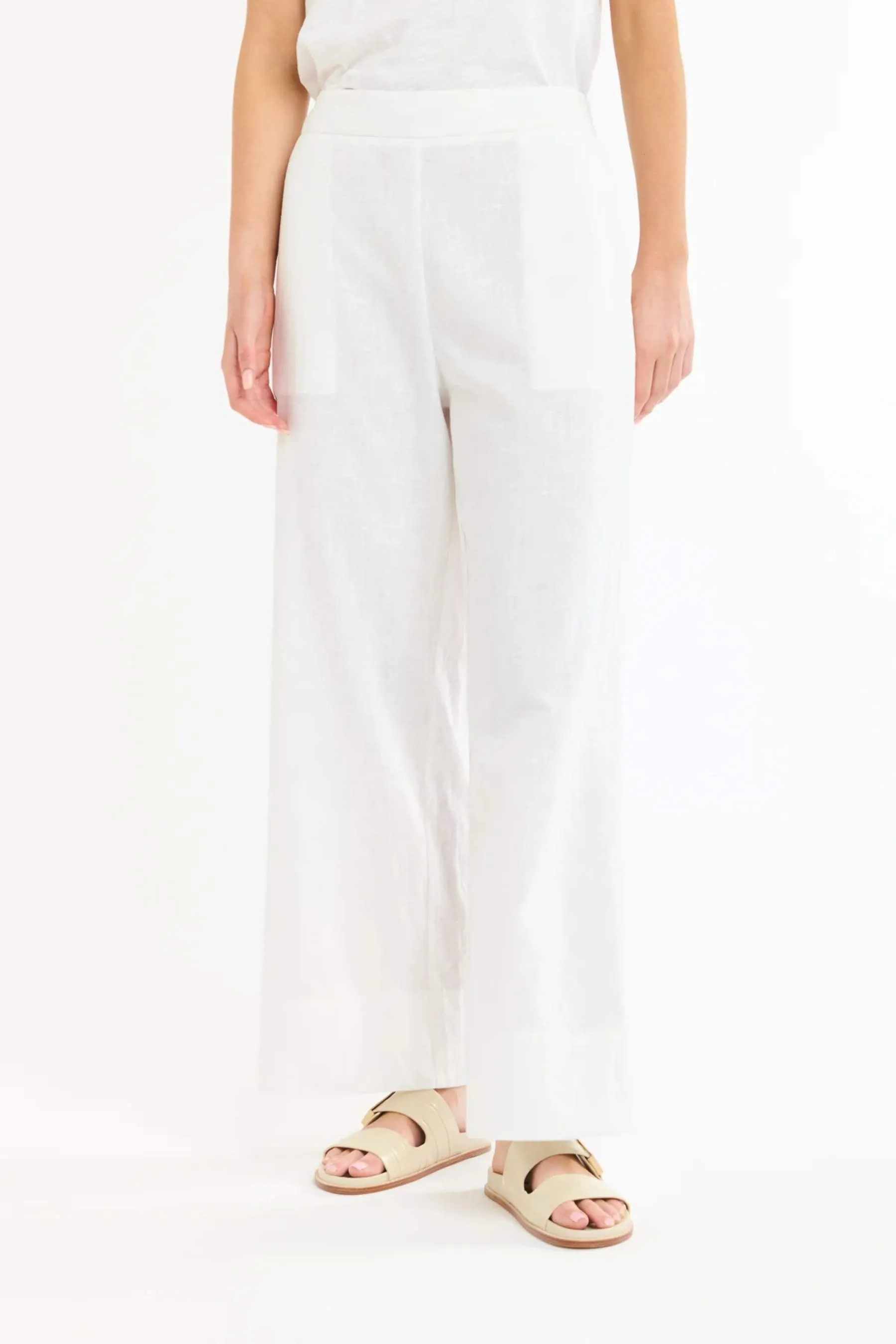 Paradise Linen Pant | White