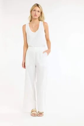 Paradise Linen Pant | White