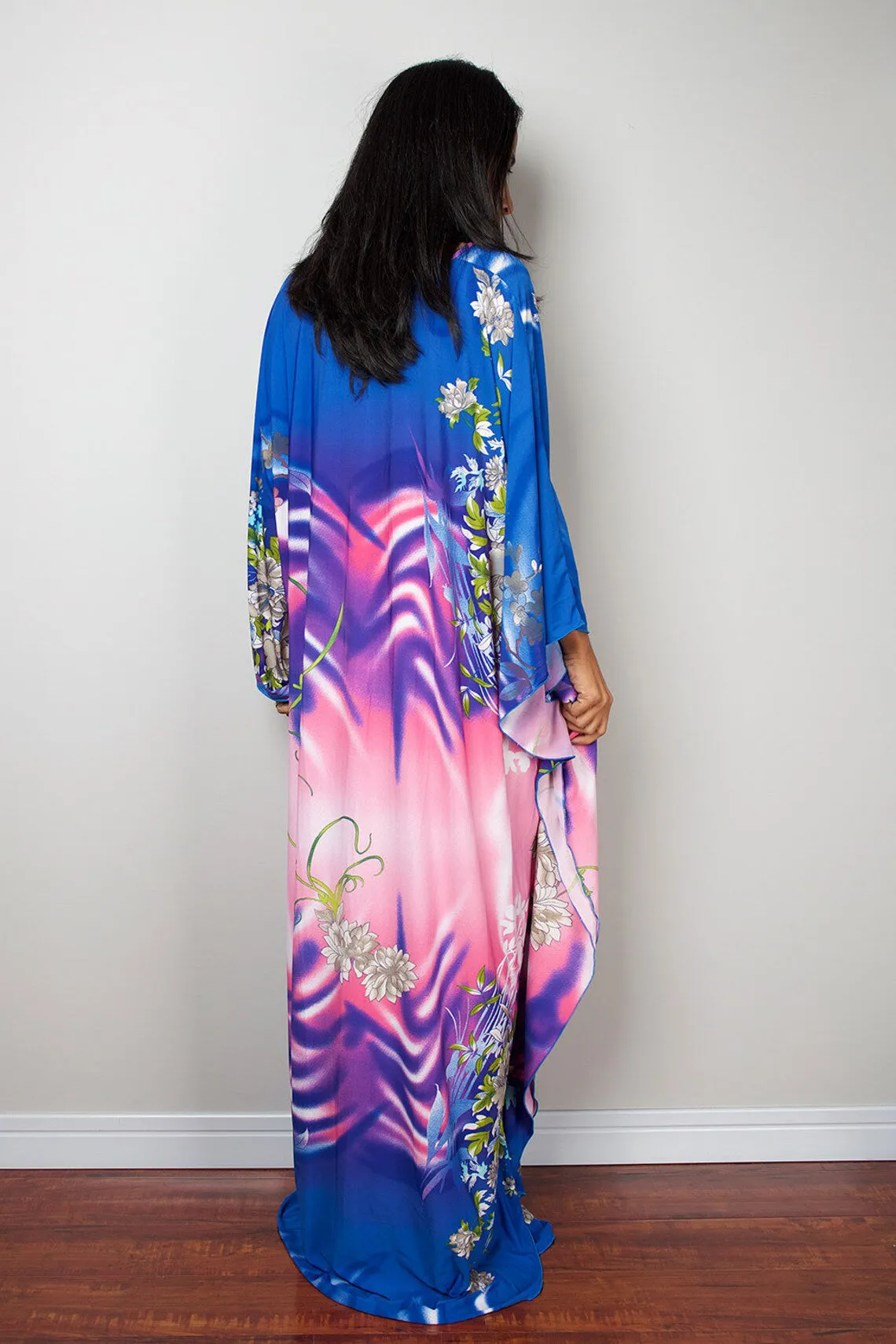 Plus Size Batwing Sleeve Beach Kaftan Swimsuit Cover Ups