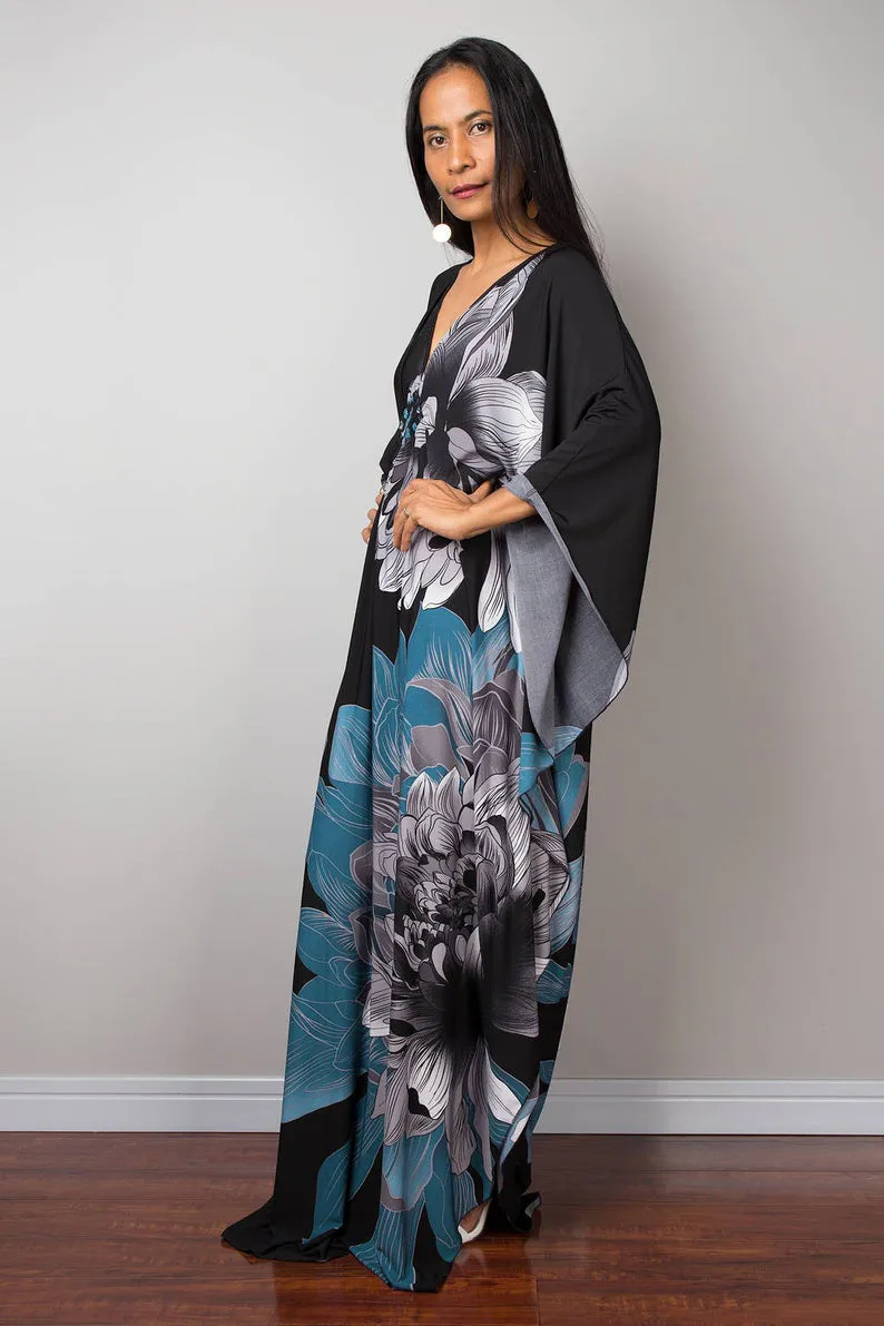 Plus Size Batwing Sleeve Beach Kaftan Swimsuit Cover Ups