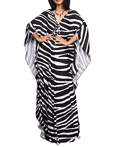 Plus Size Batwing Sleeve Beach Kaftan Swimsuit Cover Ups