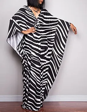 Plus Size Batwing Sleeve Beach Kaftan Swimsuit Cover Ups