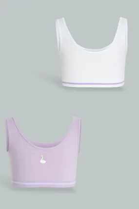 Purple And Grey Sports Bra (Pack of 2)