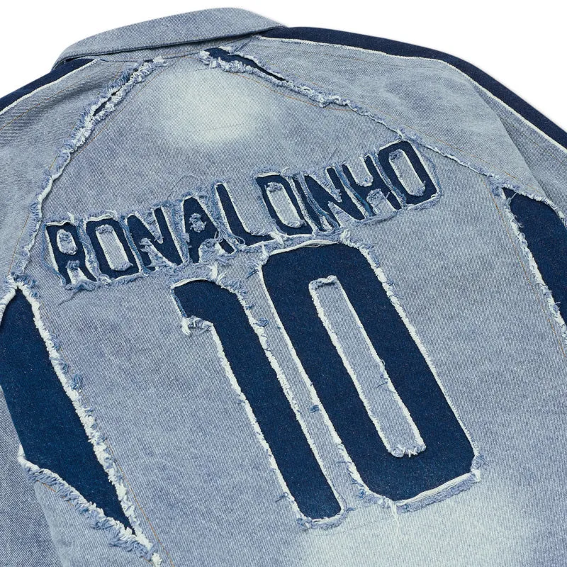 Ronaldinho x KidSuper Denim Jersey Jacket - Blue