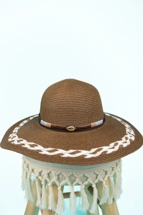 SALE! Beach Cabana Brown Straw Sun Hat