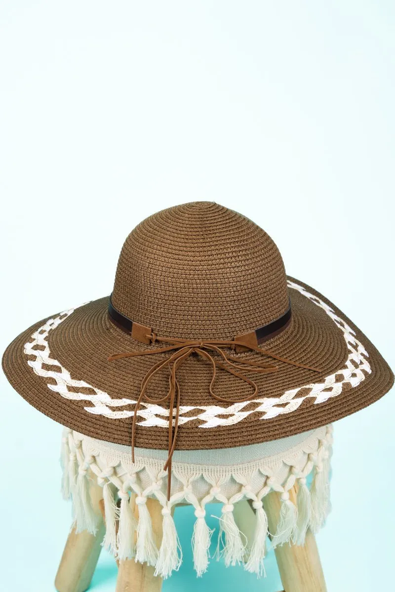 SALE! Beach Cabana Brown Straw Sun Hat