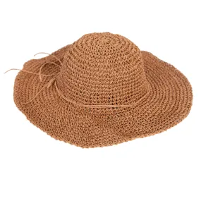 Santorini Adult Straw Hat - Caramel