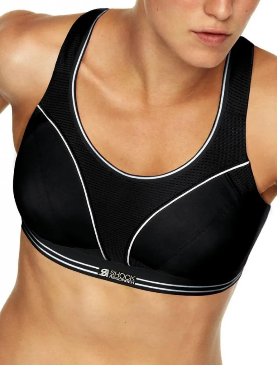 Shock Absorber Ultimate Run Bra, Black | Black Non Wired Sports Bras