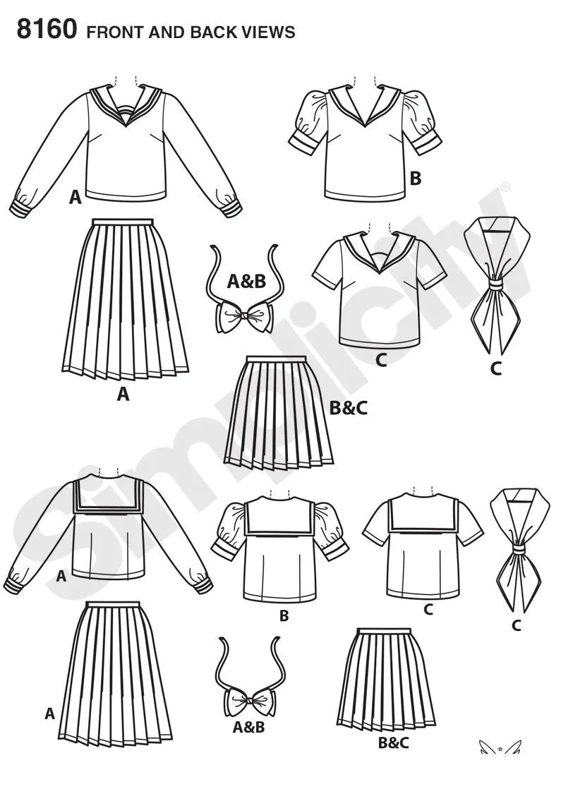 Simplicity Pattern 8160  Effy Sews Cosplay includes pleated skirts