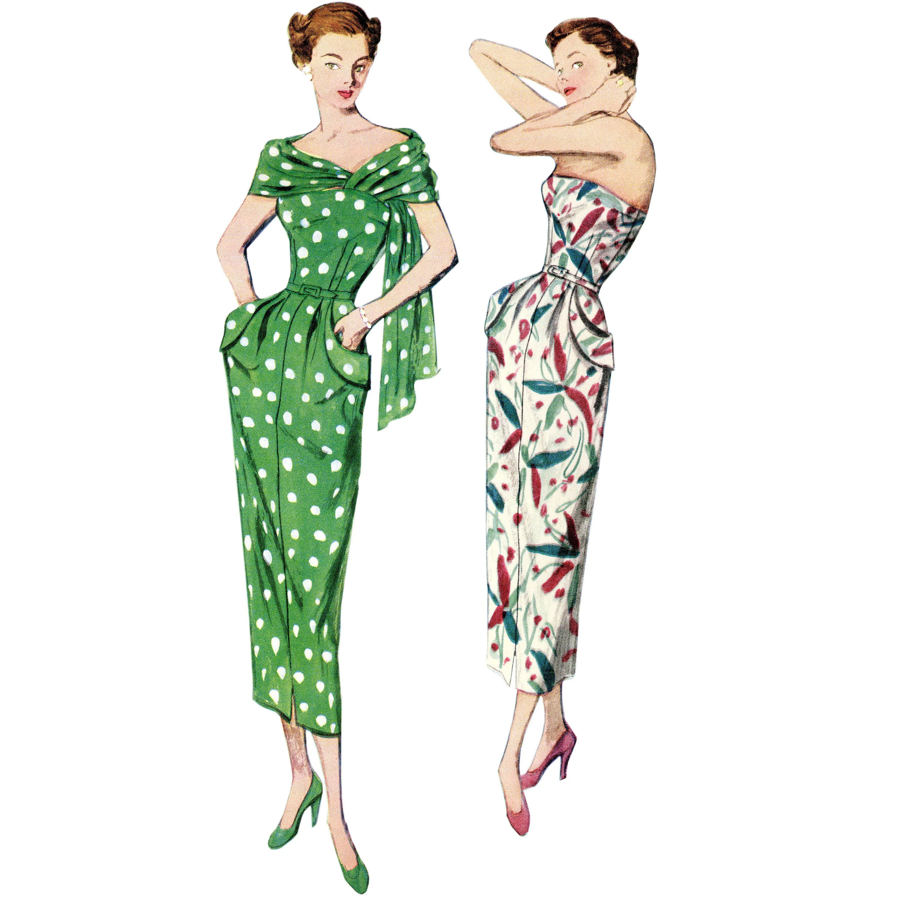 Simplicity Pattern 8876 Misses'/Women's Vintage Dress and tole