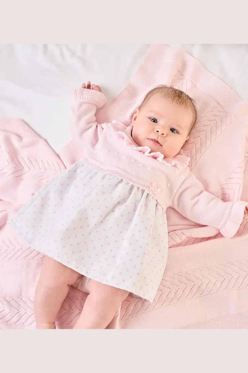 Spotty Dress with Ruffle Collar