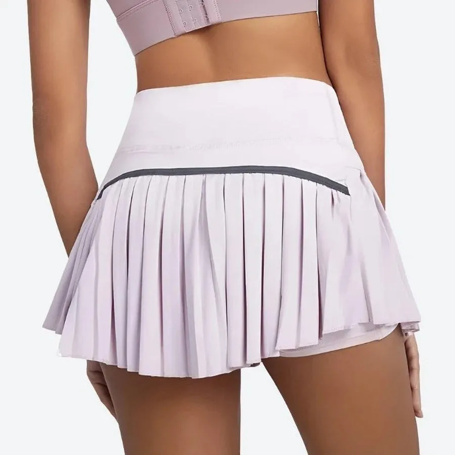 Stylish High-Waist Pleated Tennis Skirts