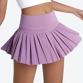 Stylish High-Waist Pleated Tennis Skirts