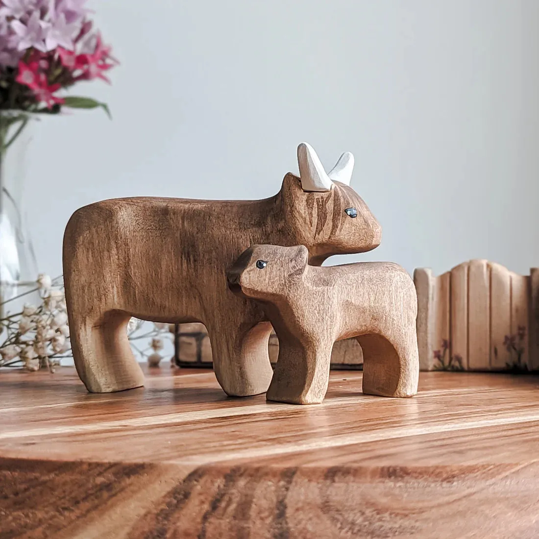 Wooden Highland Cow